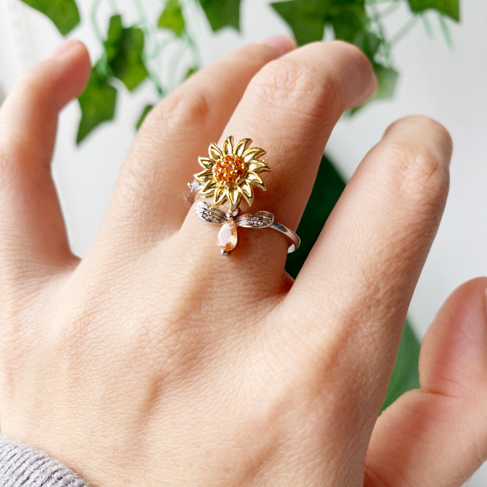 Sunflower Drop Ring